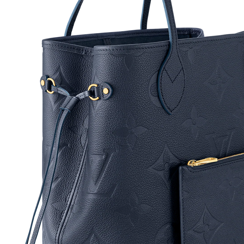 Louis Vuitton Neverfull MM Navy Blue Tote Bag — view 6