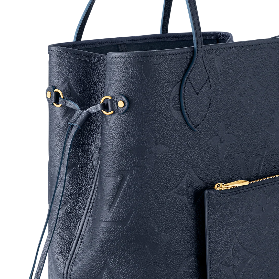 Louis Vuitton Neverfull MM Navy Blue Tote Bag — view 6