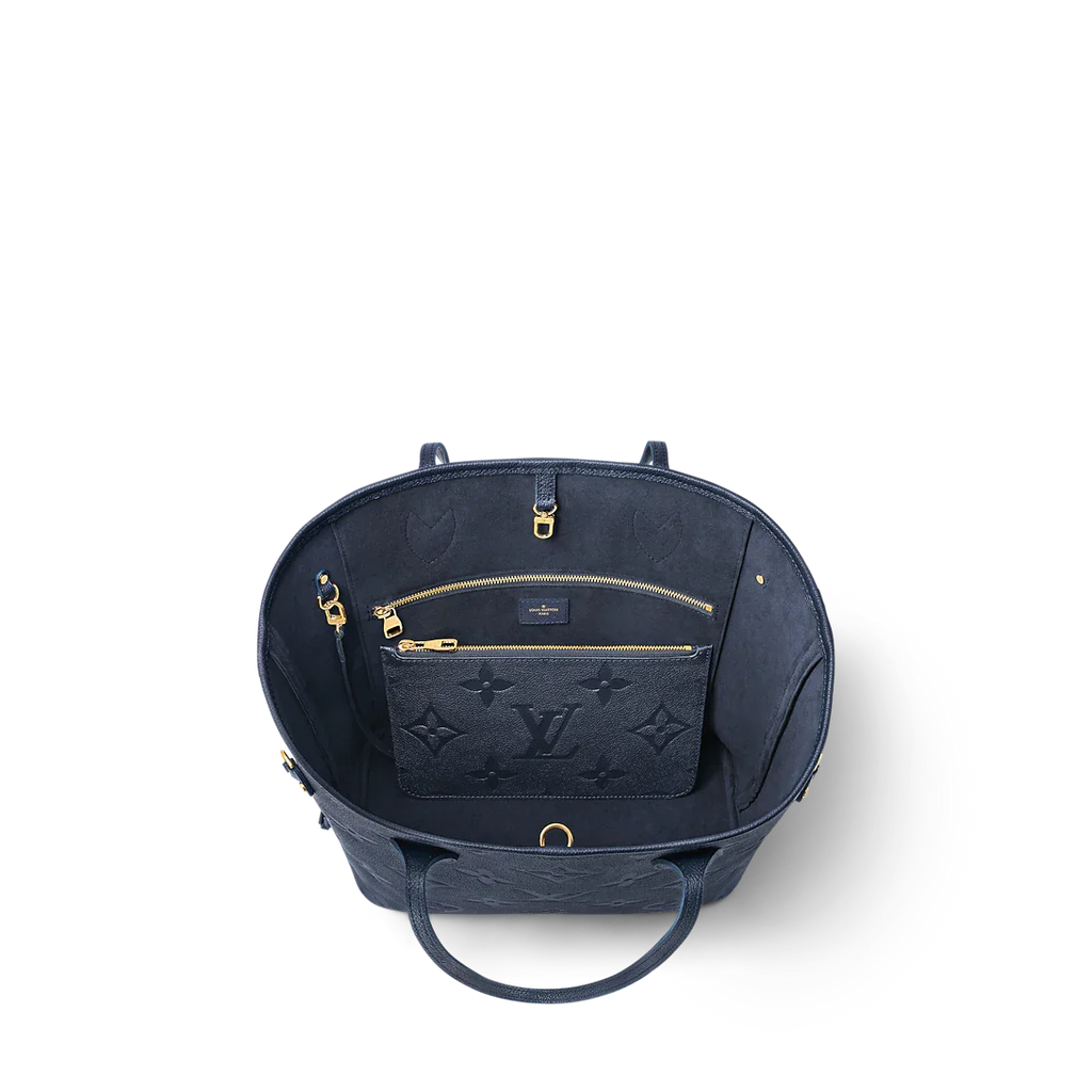 Louis Vuitton Neverfull MM Navy Blue Tote Bag — view 4