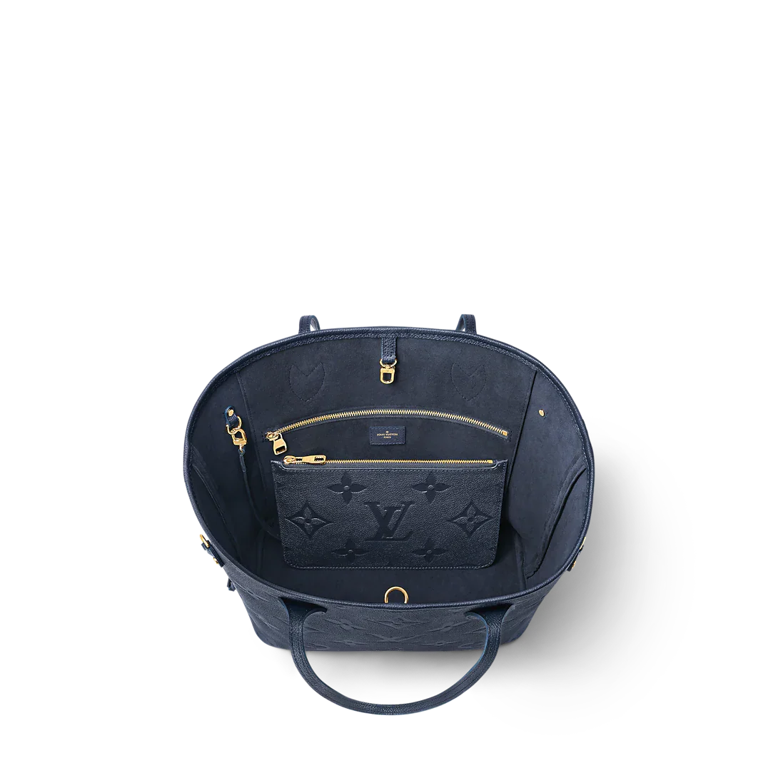 Louis Vuitton Neverfull MM Navy Blue Tote Bag — view 4