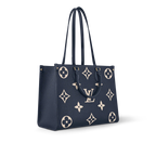 LV OnTheGo MM Navy Blue Cream Tote Bag - Navy Blue / Cream — view 2