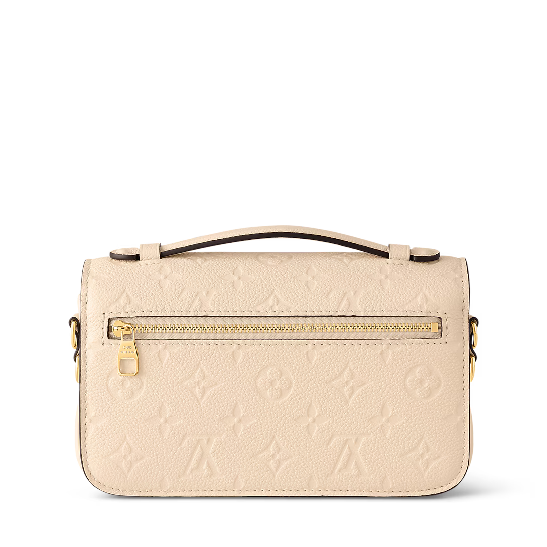 LV Pochette Métis East West Monogram Canvas Handle Crossbody Bag with Chain Strap and Leather Trim — view 10
