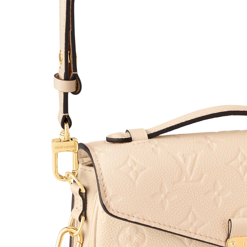 LV Pochette Métis East West Monogram Canvas Handle Crossbody Bag with Chain Strap and Leather Trim — view 12