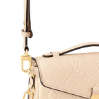 LV Pochette Métis East West Monogram Canvas Handle Crossbody Bag with Chain Strap and Leather Trim — view 12