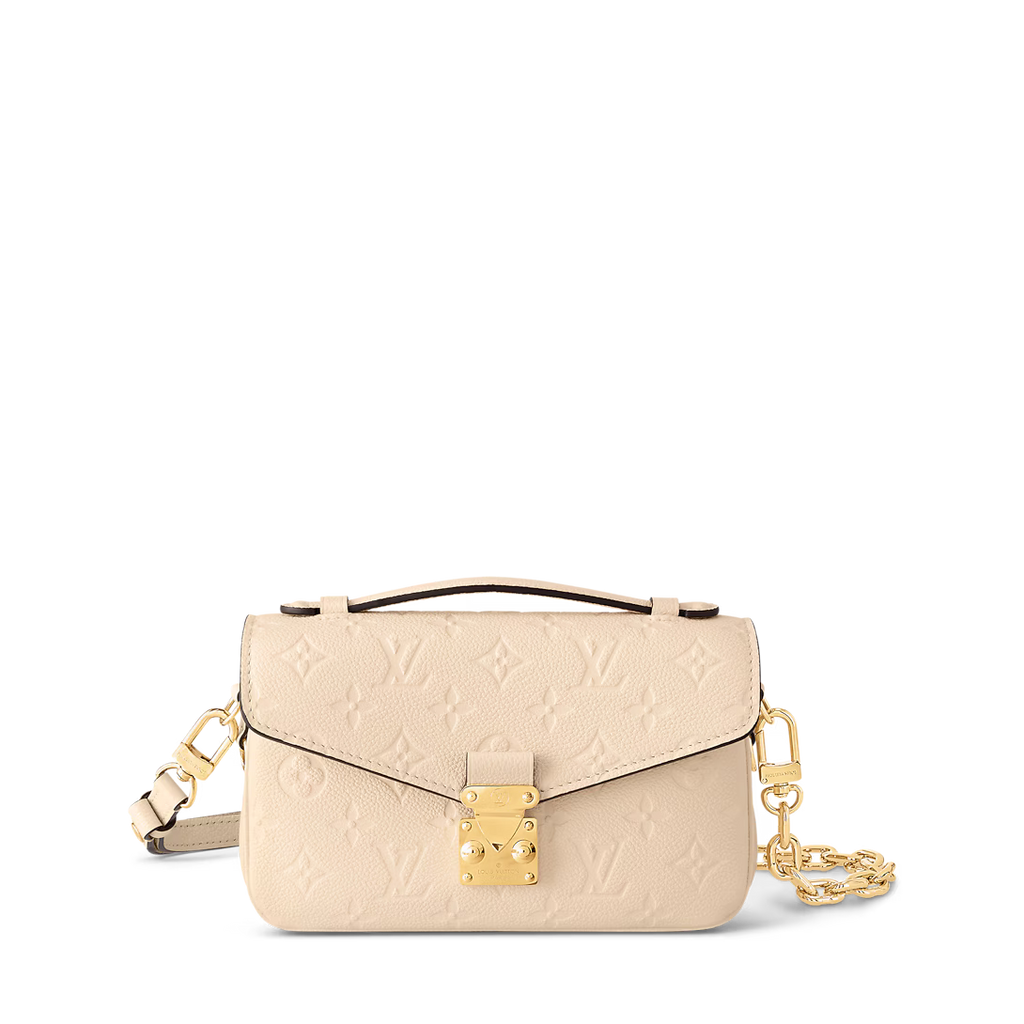 LV Pochette Métis East West Monogram Canvas Handle Crossbody Bag with Chain Strap and Leather Trim — view 8