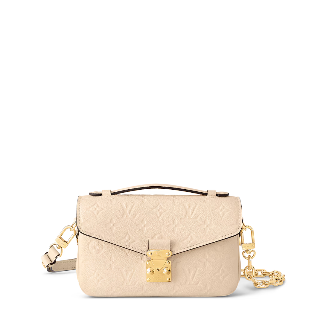LV Pochette Métis East West Monogram Canvas Handle Crossbody Bag with Chain Strap and Leather Trim — view 8