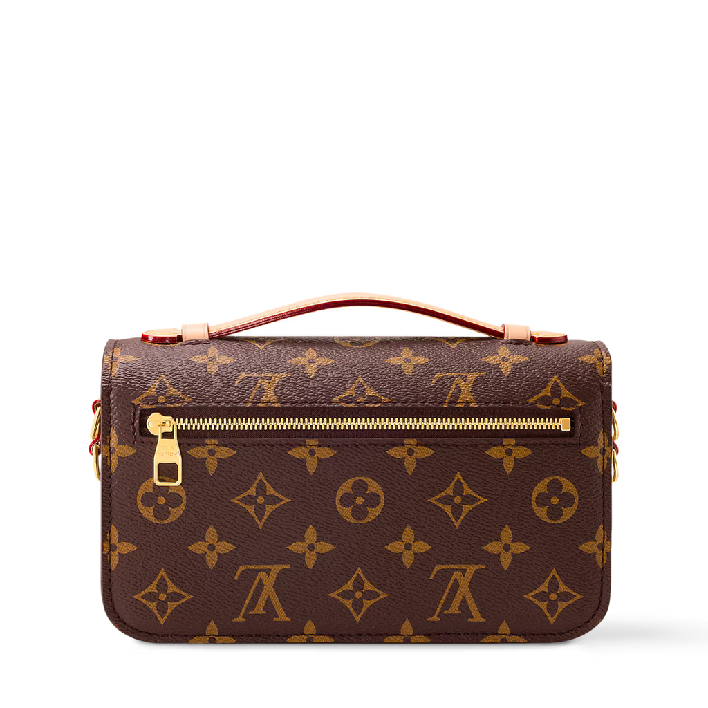 LV Pochette Métis East West Monogram Canvas Handle Crossbody Bag with Chain Strap and Leather Trim — view 6