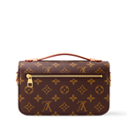 LV Pochette Métis East West Monogram Canvas Handle Crossbody Bag with Chain Strap and Leather Trim — view 6