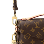 LV Pochette Métis East West Monogram Canvas Handle Crossbody Bag with Chain Strap and Leather Trim — view 5