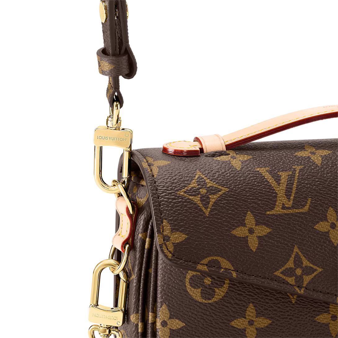 LV Pochette Métis East West Monogram Canvas Handle Crossbody Bag with Chain Strap and Leather Trim — view 5