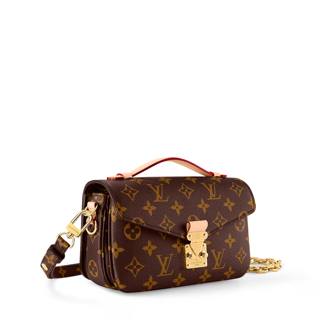 LV Pochette Métis East West Monogram Canvas Handle Crossbody Bag with Chain Strap and Leather Trim — view 2
