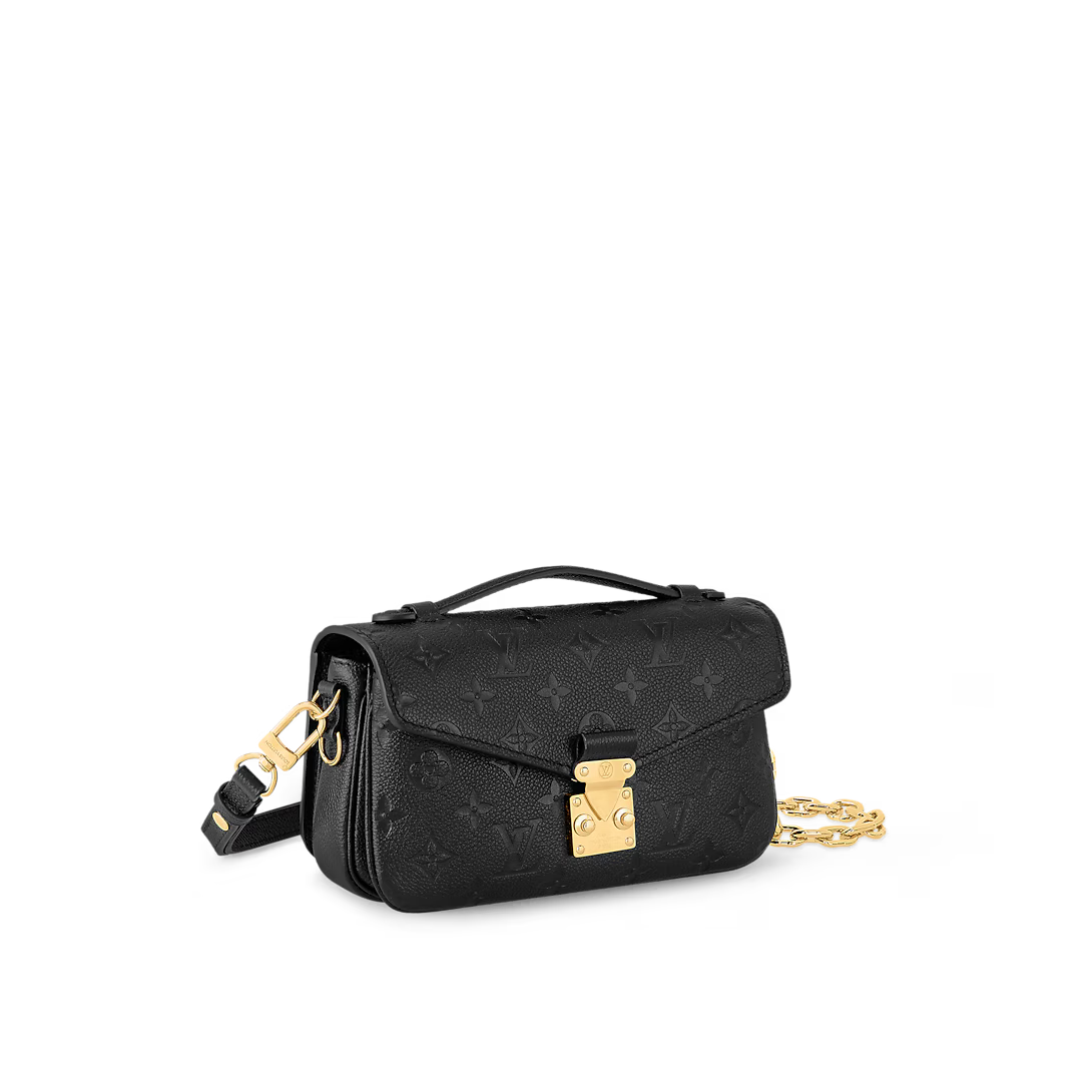 LV Pochette Métis East West Monogram Canvas Handle Crossbody Bag with Chain Strap and Leather Trim — view 17