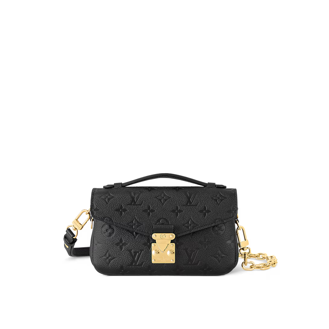 LV Pochette Métis East West Monogram Canvas Handle Crossbody Bag with Chain Strap and Leather Trim — view 18