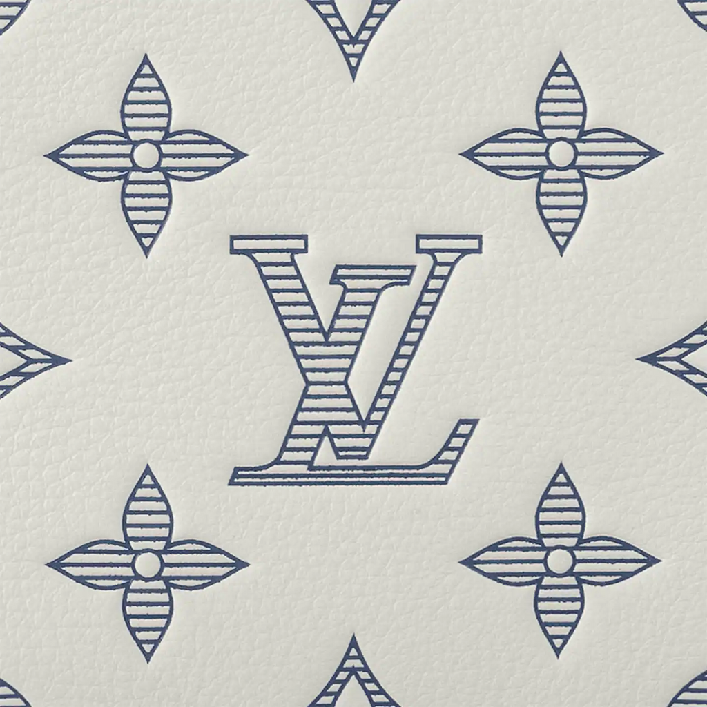 Louis Vuitton Trio Messenger Bag - White & Navy Blue — view 6