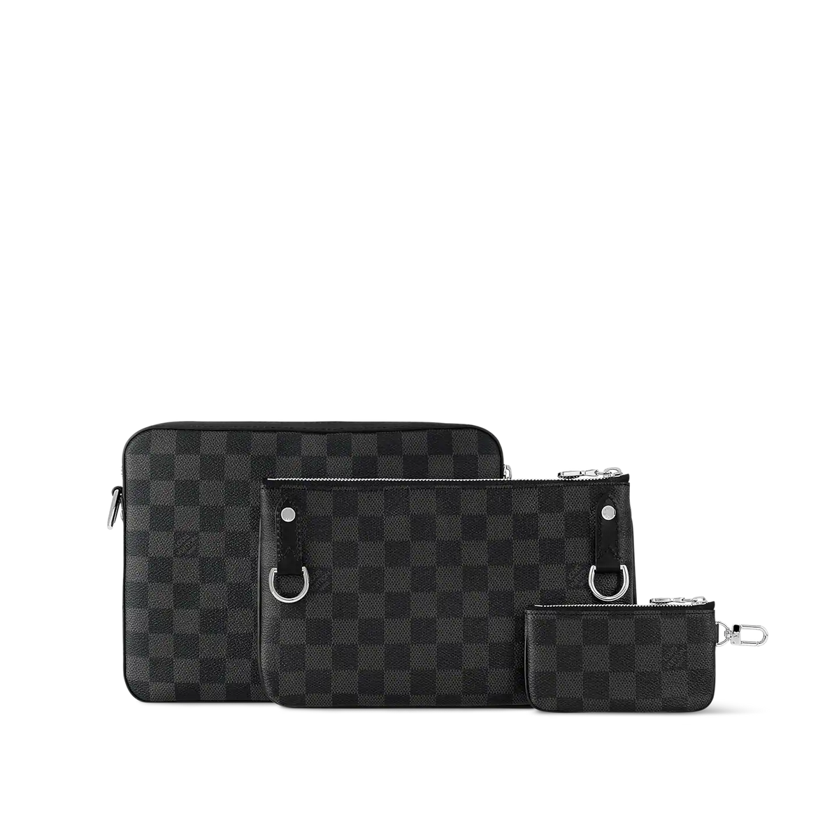 Trio Messenger Bag - Damier Graphite — view 2