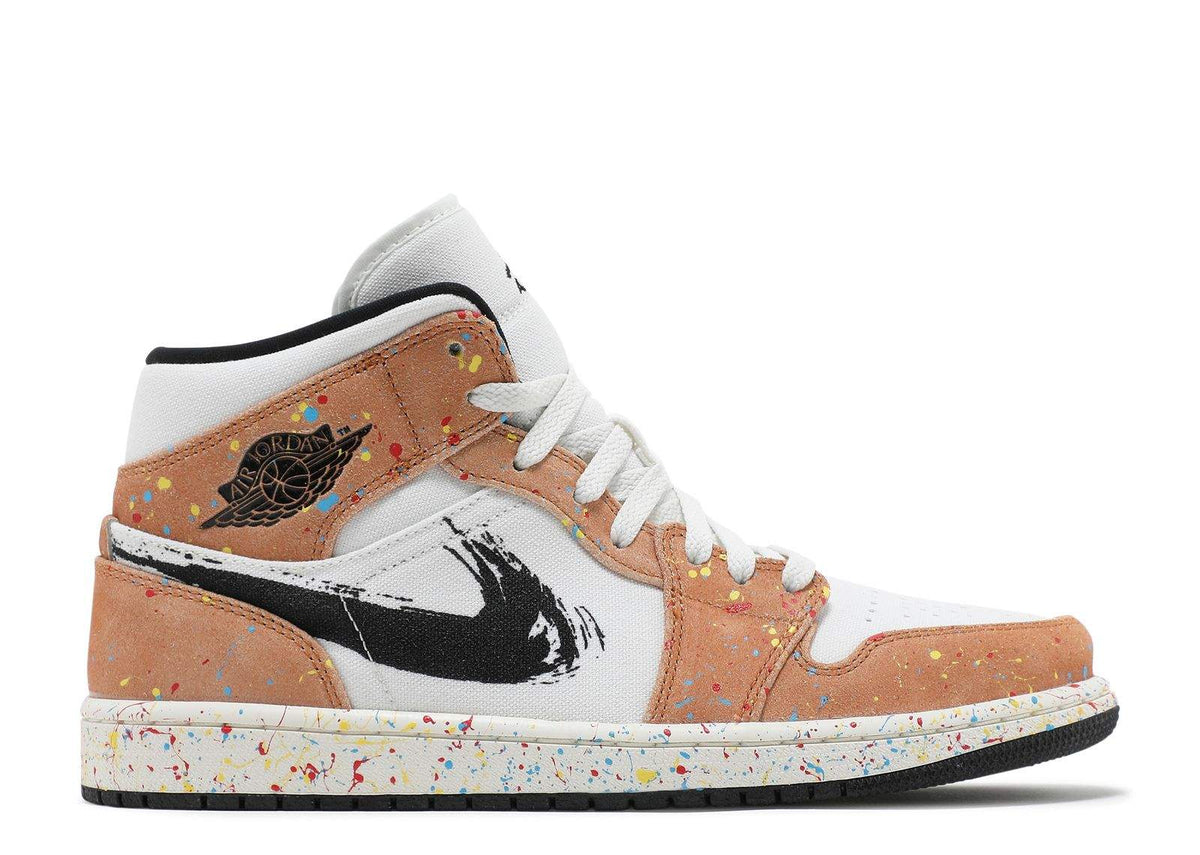 Air Jordan 1 Mid SE ¡®Brushstroke Paint Splatter¡¯ Revered Footwear — view 1