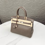 Hermes Birkin 30 Togo Leather Handbag - 8F Etain — view 2