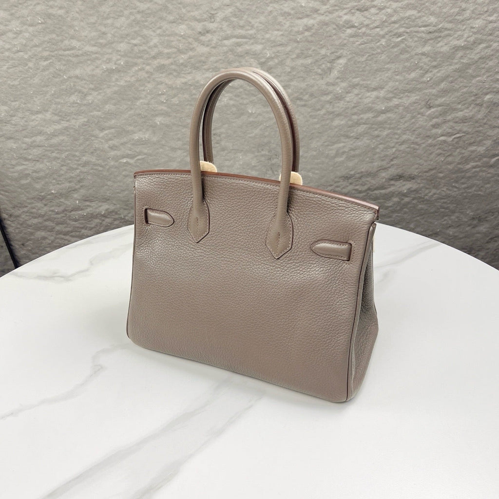 Hermes Birkin 30 Togo Leather Handbag - 8F Etain — view 3