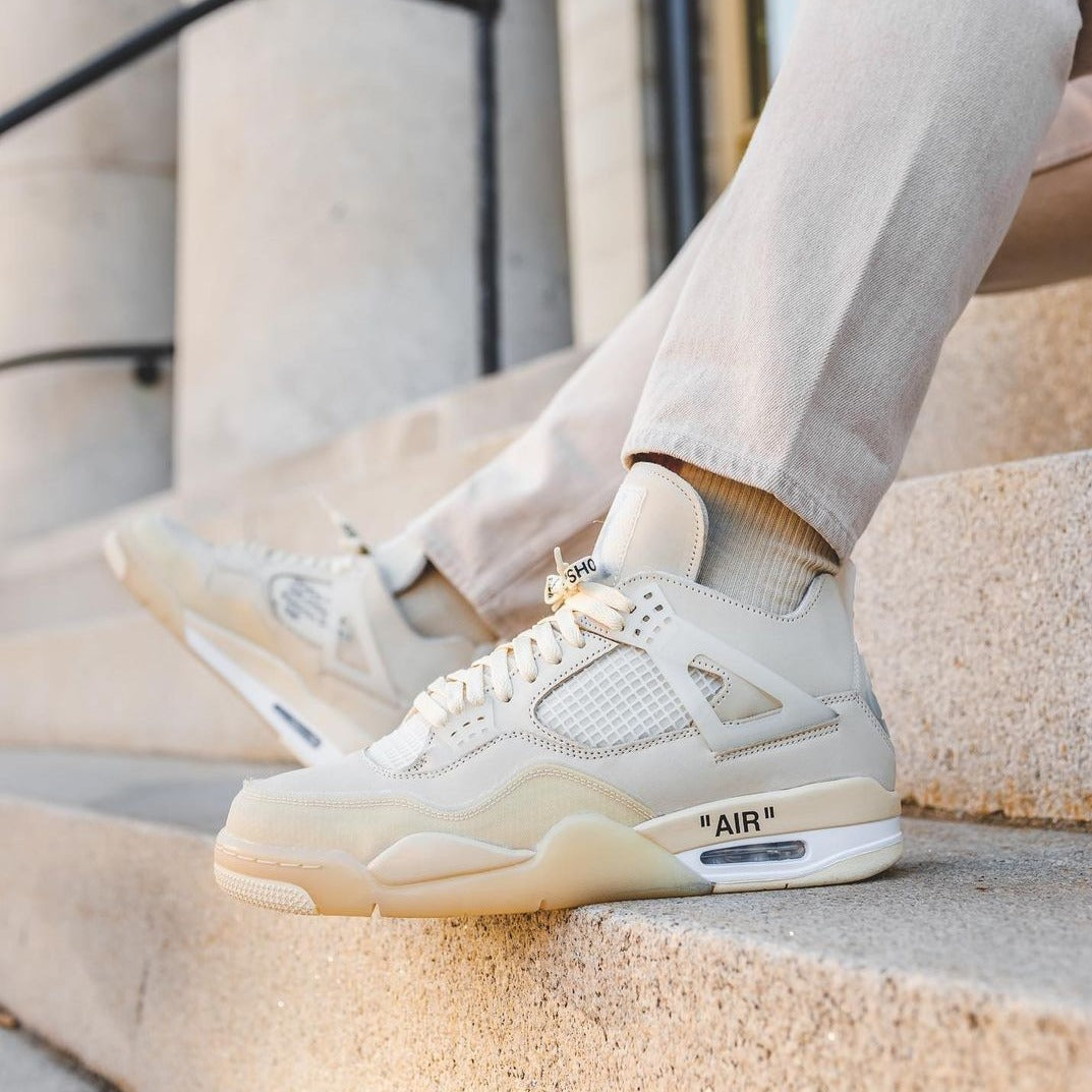 Air Jordan 4 x Off-White 'Sail' — view 6