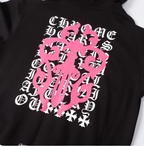 Chrome Hearts Floral Logo Zip Up Hoodie (Pink)