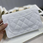 Chanel Caviar Wallet On Chain WOC White — view 3