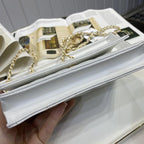 Chanel Caviar Wallet On Chain WOC White — view 4