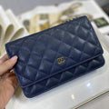 Chanel WOC Iridescent Blue Caviar — view 7
